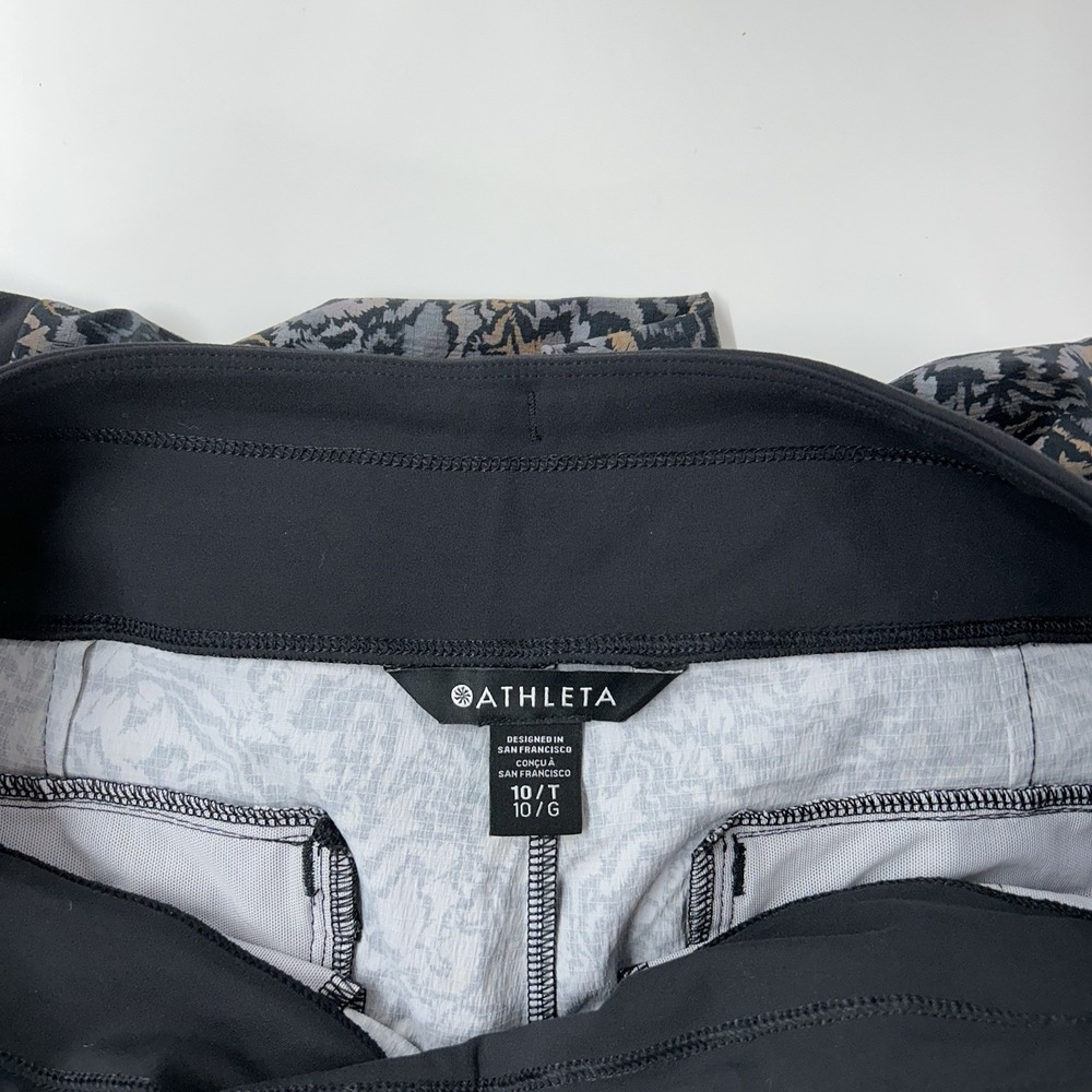 NEW Athleta Trekkie North Joggers Women's Size‎ 10 Tall Black Pattern Pants - Picture 3 of 9